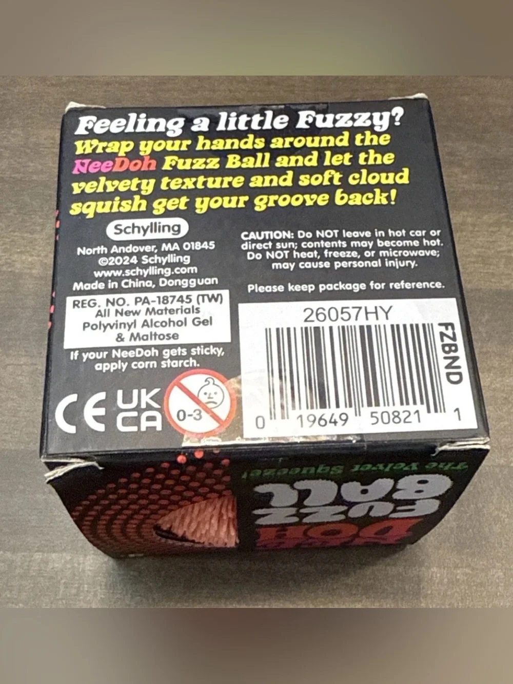 Nee Doh Fuzz Ball Orange Velvet Fuzzy Squeeze Ball Stress Reliever Toy